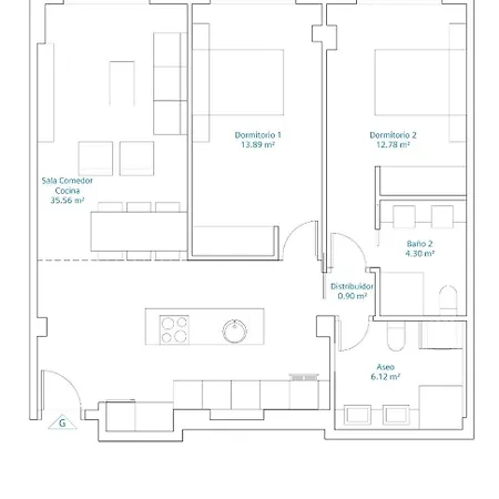 Gumerflat Cid Parking Free Centro 2 Banos